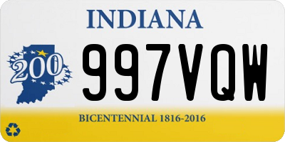 IN license plate 997VQW