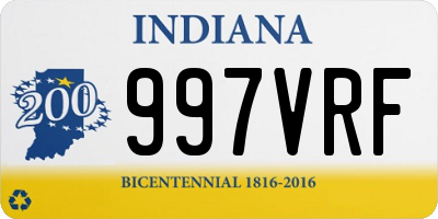 IN license plate 997VRF