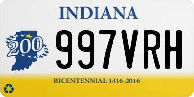 IN license plate 997VRH