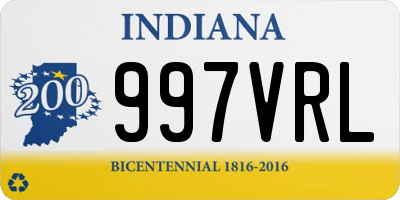 IN license plate 997VRL