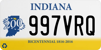 IN license plate 997VRQ