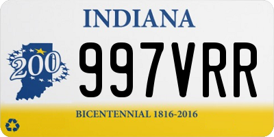 IN license plate 997VRR