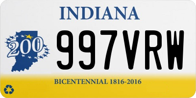 IN license plate 997VRW