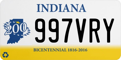 IN license plate 997VRY