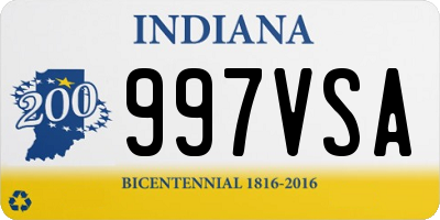 IN license plate 997VSA