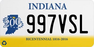 IN license plate 997VSL