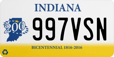 IN license plate 997VSN