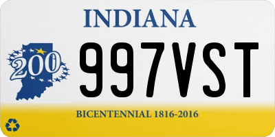 IN license plate 997VST