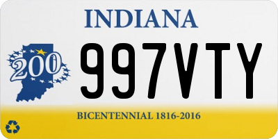 IN license plate 997VTY