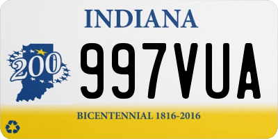 IN license plate 997VUA