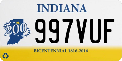 IN license plate 997VUF