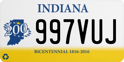 IN license plate 997VUJ