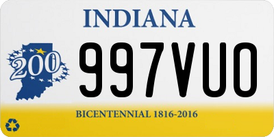 IN license plate 997VUO