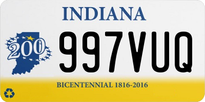 IN license plate 997VUQ