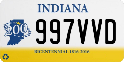 IN license plate 997VVD