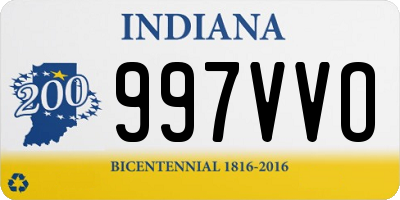 IN license plate 997VVO