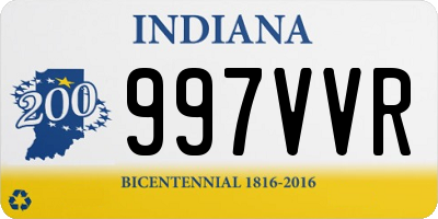 IN license plate 997VVR