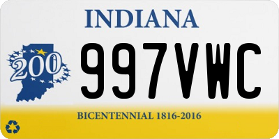 IN license plate 997VWC