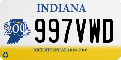 IN license plate 997VWD