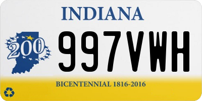 IN license plate 997VWH