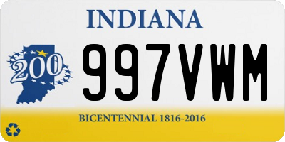 IN license plate 997VWM