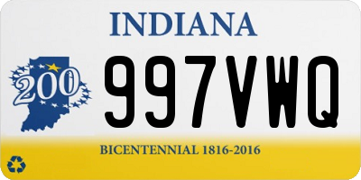 IN license plate 997VWQ