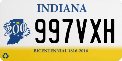 IN license plate 997VXH