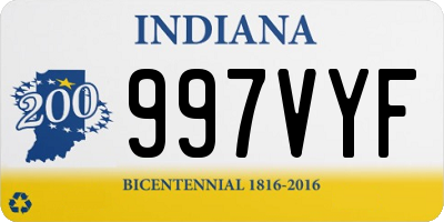 IN license plate 997VYF