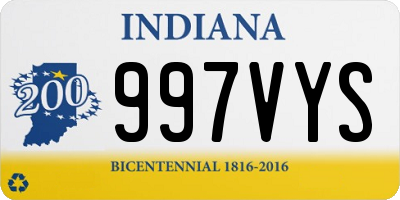 IN license plate 997VYS