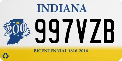 IN license plate 997VZB