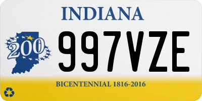 IN license plate 997VZE