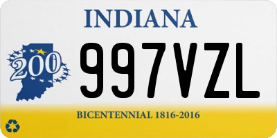 IN license plate 997VZL