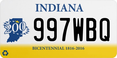 IN license plate 997WBQ