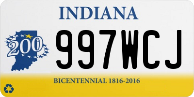 IN license plate 997WCJ