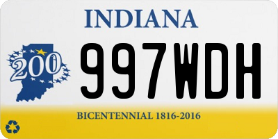 IN license plate 997WDH