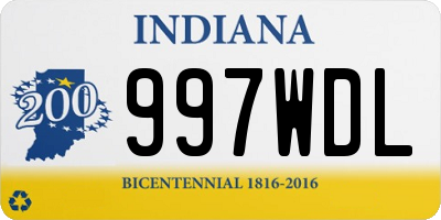 IN license plate 997WDL