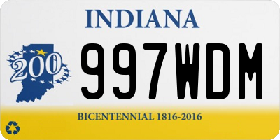 IN license plate 997WDM