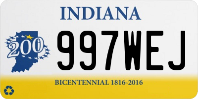 IN license plate 997WEJ