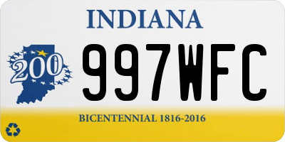 IN license plate 997WFC