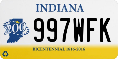 IN license plate 997WFK