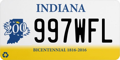 IN license plate 997WFL