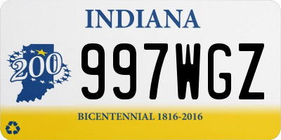 IN license plate 997WGZ