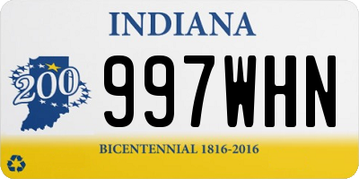 IN license plate 997WHN