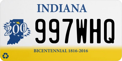 IN license plate 997WHQ