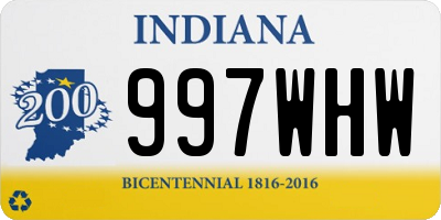 IN license plate 997WHW