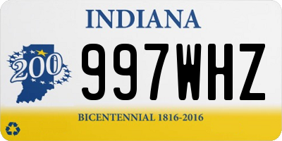 IN license plate 997WHZ