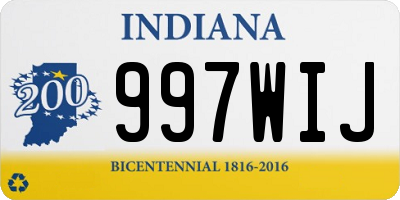 IN license plate 997WIJ