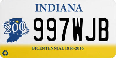 IN license plate 997WJB