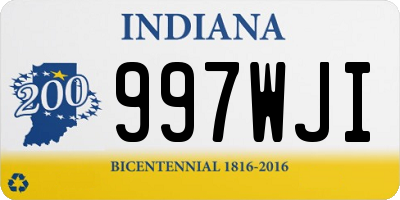 IN license plate 997WJI