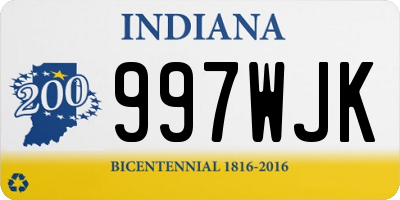 IN license plate 997WJK